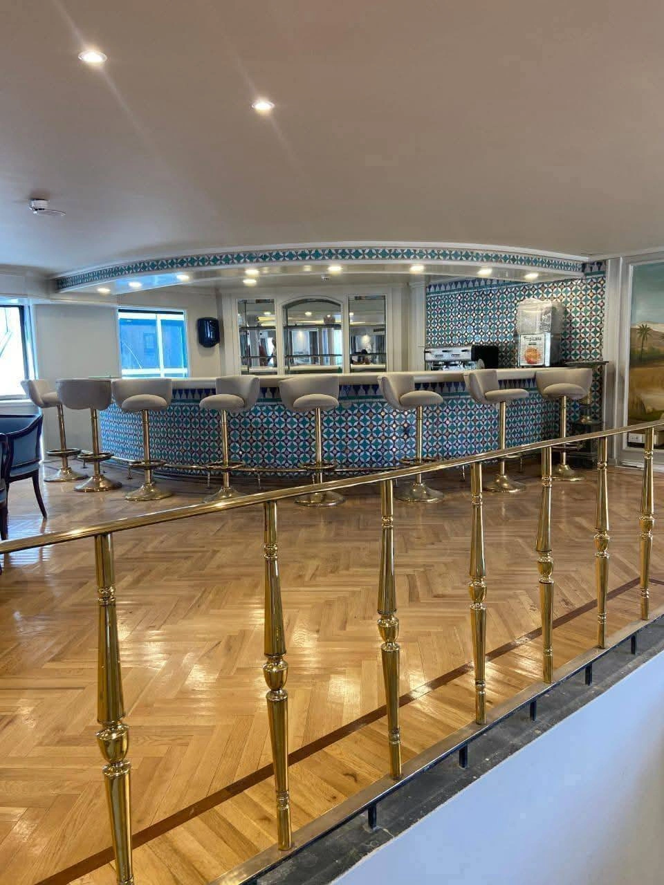 Lounge aboard the Queen Of Sheba Nile cruise